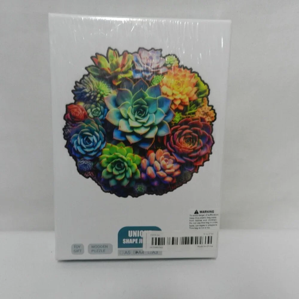 Unique Shape Flowers Plants Floral Wooden Jigsaw Puzzle sealed 120 pieces A4 NEW